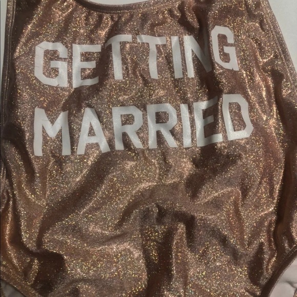 Getting Married One Piece Swimsuit Bride Sz Medium - Picture 2 of 8